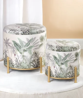 Комплект из двух пуфов Limma 44X44X45 / 38X38X32 CM 4