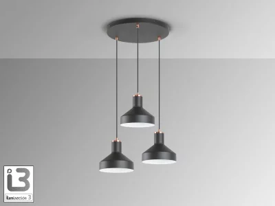 Люстра Irias 3L черный/медный 46 CM 9