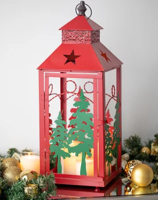 Набор из двух фонарей под свечи Xmas 25X25X67 / 18X18X47 CM 6