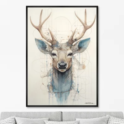 Постер на холсте Enchanted Deer 75X105 CM 6