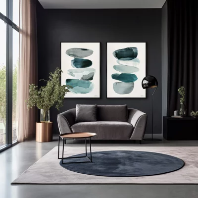 Композиция из двух репродукций картин на холсте Balance 75X105 / 75X105 CM 4