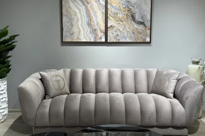 Трехместный диван Fabio бежевый велюр 95X72X239 CM 9