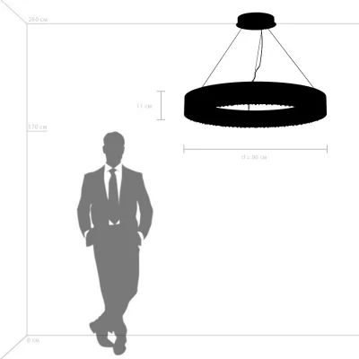 Подвесная люстра Faraone 80X80X45 CM 6