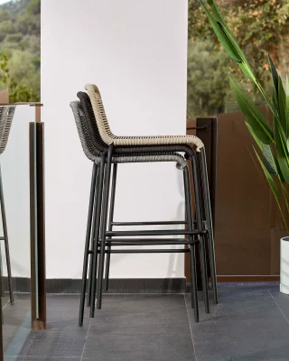 Барный штабелируемый стул Lambton 53X53X100 CM чёрный 7