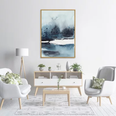 Постер на холсте Winter lake 75X105 CM 3