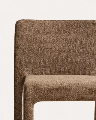 Штабелируемый стул Loria шоколадно-коричневый шенилл 60.5X56X76 CM 4