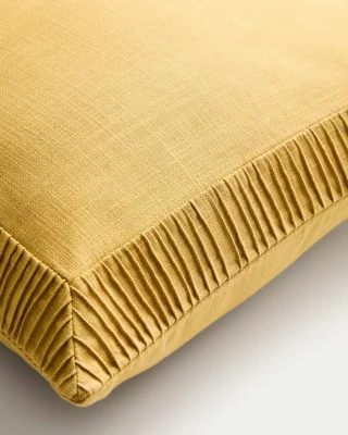 Хлопковая наволочка Luadia с желтой плиссированной отделкой 50X50 CM 5