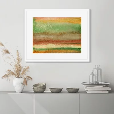 Постер в раме Summer landscape in layers 52X42 CM 3