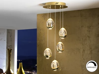 Подвесной светильник Rocio LED 5L Ø30 золотой 30X80 CM 4