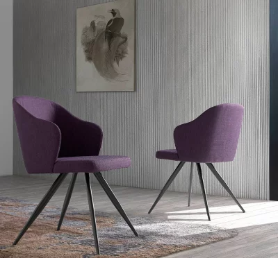 Закругленный стул F3208 48X57X82 CM фиолетовый 5