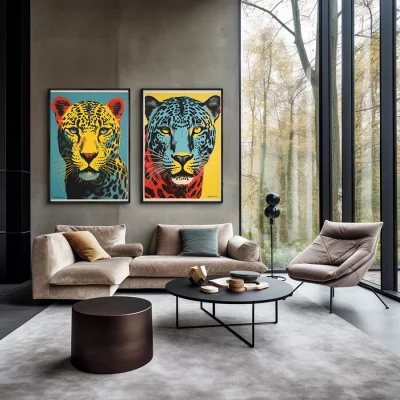 Набор из двух постеров на холсте The Kitty 75X105 / 75X105 CM 4