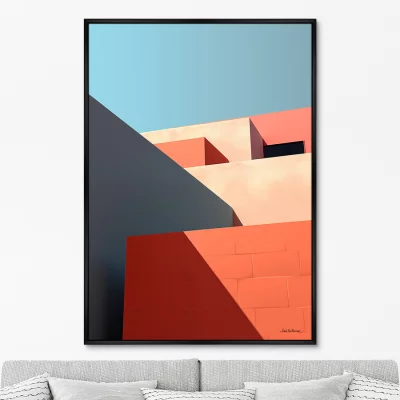 Постер на холсте City morning geometry 75X105 CM 6