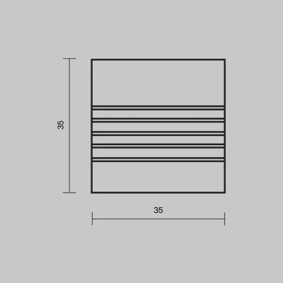 Комплектующие для профиля ALM-3535A-S-EC 35x35 белые 6