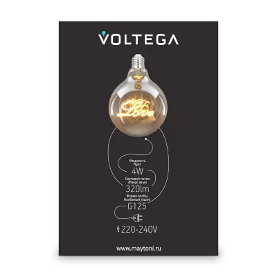 Светодиодная лампа Voltega 271 Серия 271 Сети.Лампы 4Вт 2500K 4