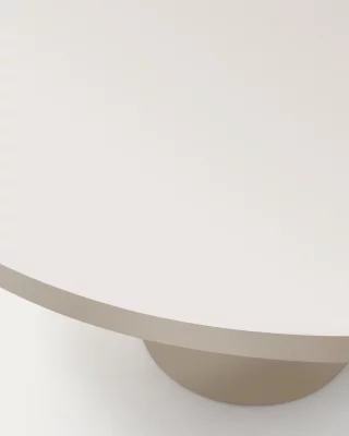 Круглый стол Nealy из лакированного МДФ в цвете экрю 150 CM 5