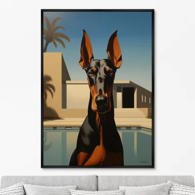 Постер на холсте Be aware of Dog 75X105 CM 6