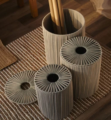 Корзина плетеная Dholak Mint Ethnic 40X40X50 CM 3