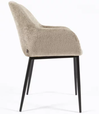 Стул с подлокотниками Konna 59X52X83 CM из бежевой синели 3