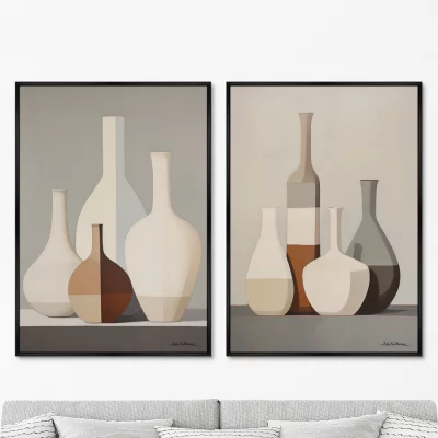 Набор из двух постеров на холсте Light and forms 75X105 / 75X105 CM 8