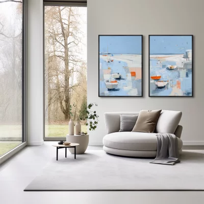 Набор из двух постеров на холсте On the Crystal Surface of Summer 75X105 / 75X105 CM 4