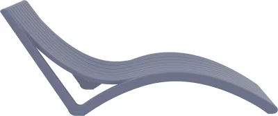 Шезлонг пластиковый Slim 180X72X70 CM серый 5