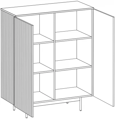 Комод высокий Mikko 102X44X123 CM 6
