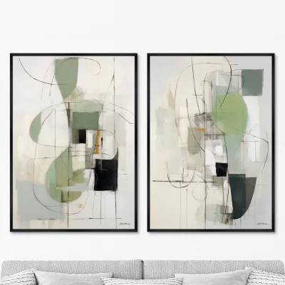 Набор из двух постеров на холсте Glance 75X105 / 75X105 CM 8
