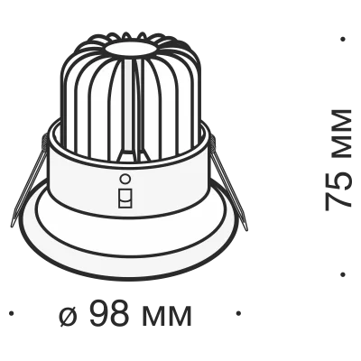 Встраиваемый точечный светильник DL031-2-L8W 9X9X9 CM 4
