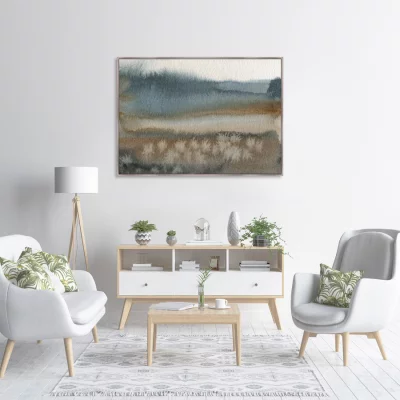 Постер Symphony of autumn lake in the fog 105X75 CM 3