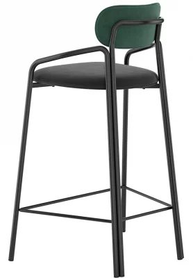 Стул полубарный Ror 60X51X88 CM тёмно-зеленый 3
