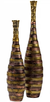 Ваза металлическая Stripes 18X18X82 CM 4