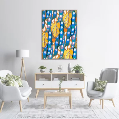 Постер на холсте Colorful vintage art deco pattern 75X105 CM 3
