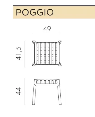 Кресло с пуфом Folio Poggio 72X81X113 / 49X42X44 CM 4