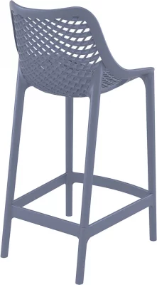 Стул пластиковый полубарный Air 44X51X95 CM серый 3