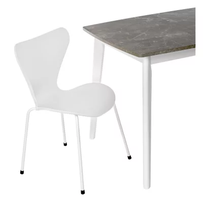 Комплект из 4 стульев Seven Style белый с белыми ножками 48X53X80 CM 7