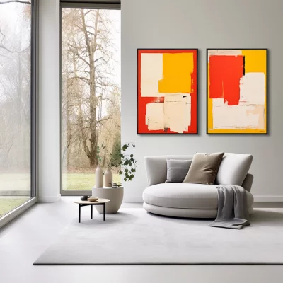 Набор из двух постеров на холсте The color fields 75X105 / 75X105 CM 4
