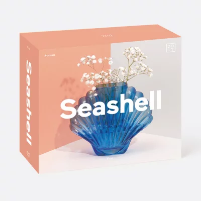 Ваза для цветов seashell, 18,5 см, голубая 6