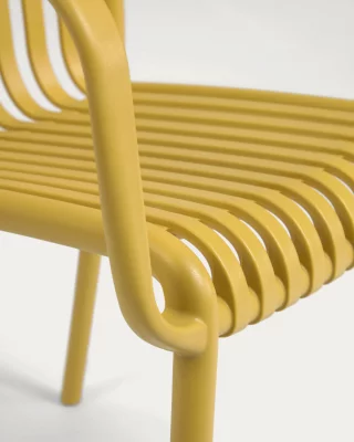 Штабелируемый уличный стул Isabellini жёлтый 57X51X80 CM 4