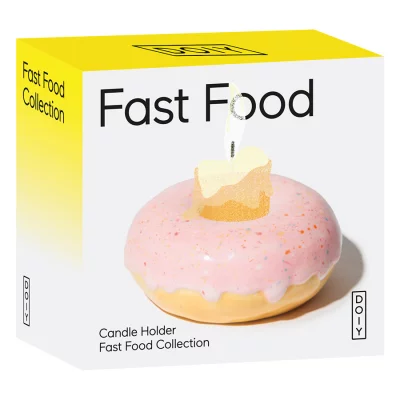 Подсвечник fast food, donut, D7 см, розовый 12