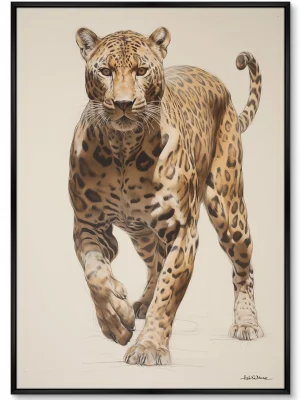 Набор из двух постеров на холсте Leopards Hunt  75X105 /  75X105 CM 3