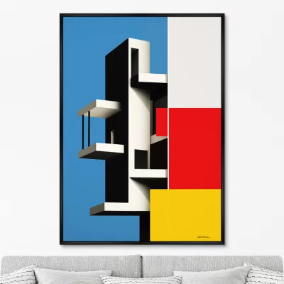 Постер на холсте Shape color and light 75X105 CM 6
