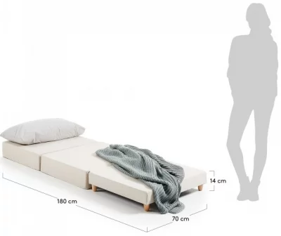 Пуф кровать Kos 70X60-180X45 CM серый 9