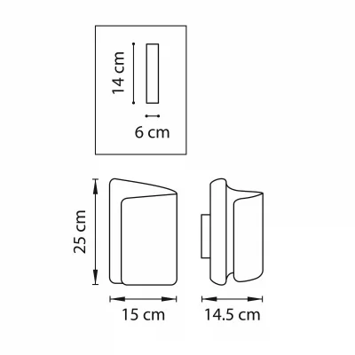 Настенный декоративный светильник PITTORE 15X25 CM 7