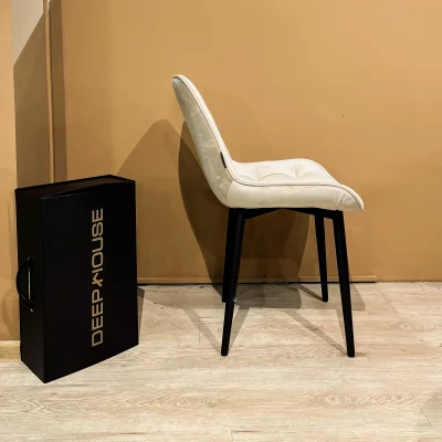 Стул Толедо бежевый бархат чёрные ножки 51X58X83 CM 9