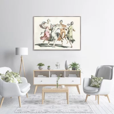 Постер Four dancing women 105X75 CM 3