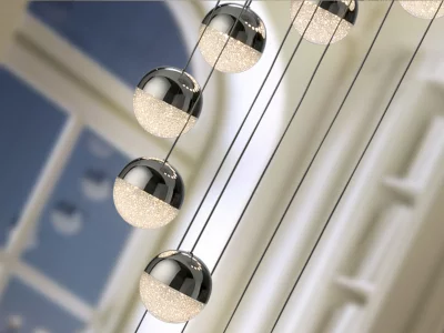 Подвесной светильник Sphere LED 14L Ø51 DIM Bluetooth хром 50X50X175 CM 6