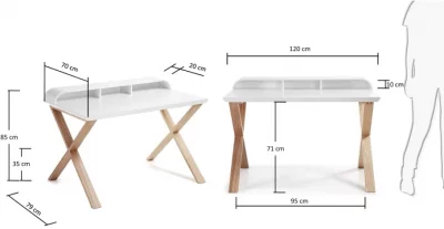 Письменный стол Working 120X85X79 CM белый  4