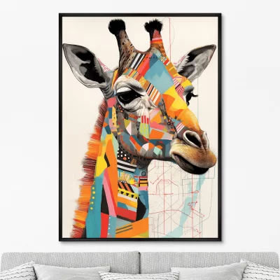 Постер на холсте Giraffes 75X105 CM 6