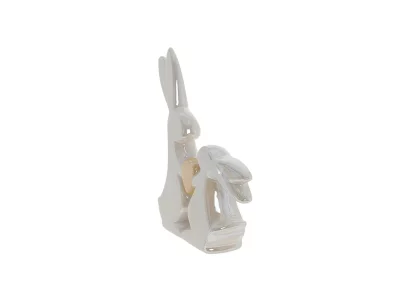 Статуэтка зайчики с сердцем 12X3X13 CM 3