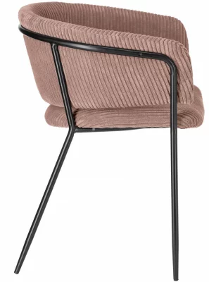 Стул с подлокотниками Runnie 58X58X73 CM розовый вельвет 4